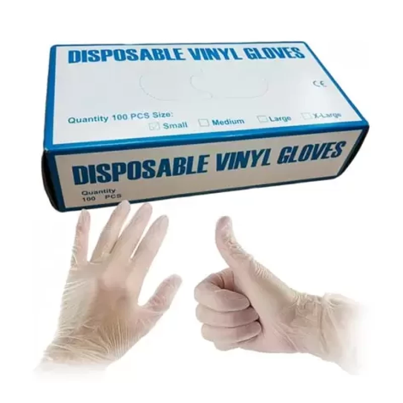AGA DISPOSABLE VINYL GLOVES LARGE 100PCS
