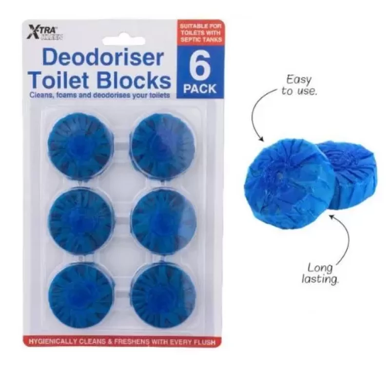 DEODORISER TOILET BLOCKS 6PCS