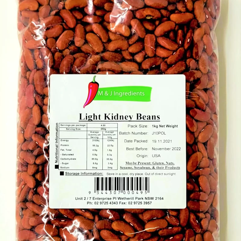 M&J LIGHT KIDNEY BEANS 1KG