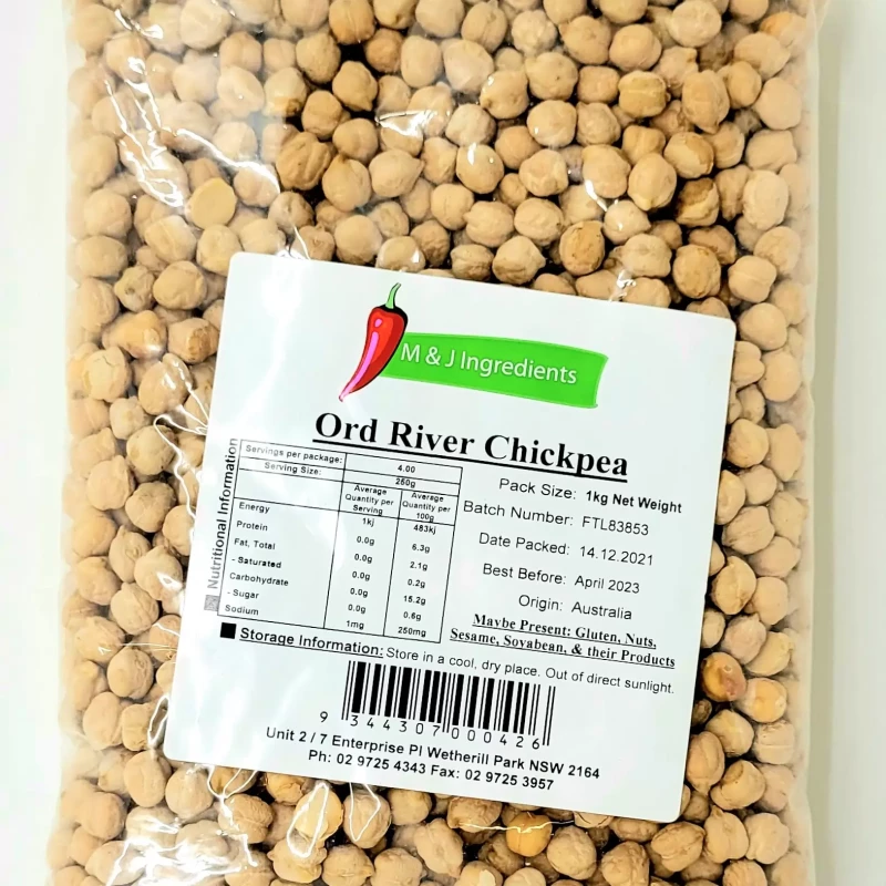 M&J ORD RIVER CHICKPEAS 10MM 1KG