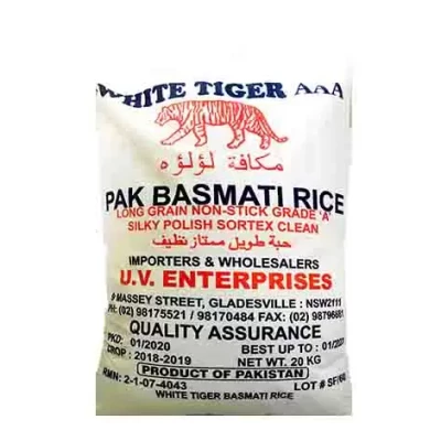 White Tiger Basmati Rice 20kg